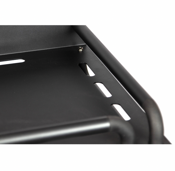 Mounting rails and holes on white