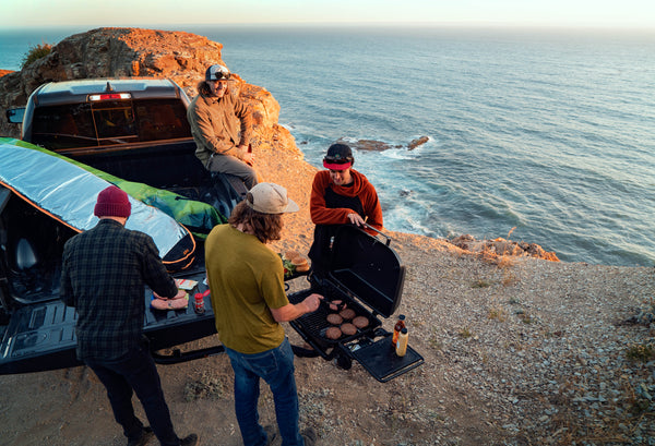 Forge 15 Grilling burgers on coast
