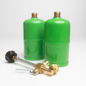 Stop the waste. Refillable 1lb Propane Cylinder Kit
