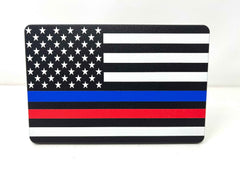 American Flag First Responder Blue and Red Line Hitch Cover