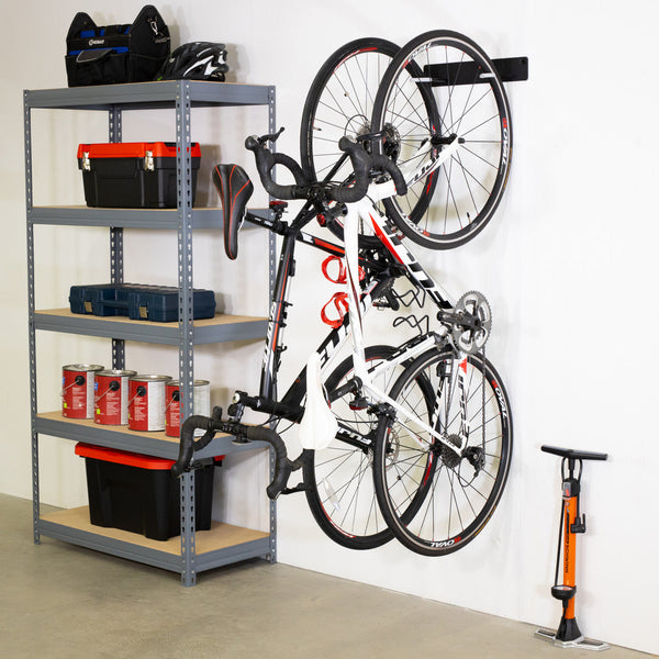 Blackstone Wall Mounted Bike Storage Rack | 2 Bikes | Black