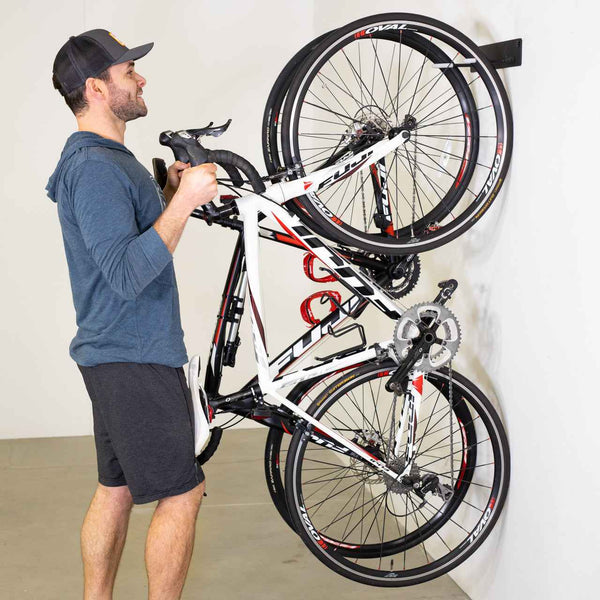 Blackstone Wall Mounted Bike Storage Rack | 2 Bikes | Black