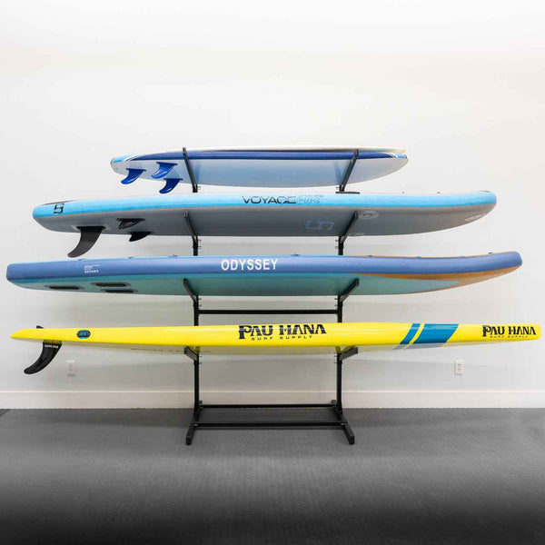 G-Watersport 4 Freestanding Surfboard & SUP Rack | 4 Levels | Indoor-Outdoor Storage