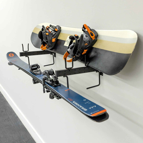 Cascade Snowboard & Ski Organizer | Horizontal Wall Mount