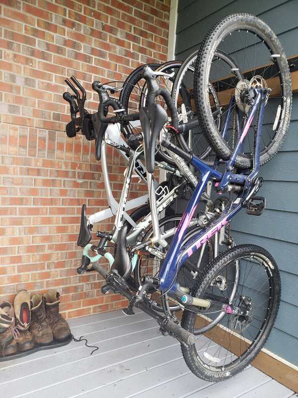 Blackstone Wall Mounted Bike Storage Rack | 4 Bikes | Black
