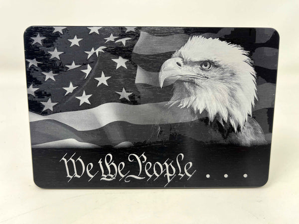 We The People with American Flag and Eagle Hitch Cover
