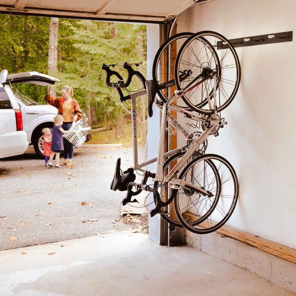 Blackstone Wall Mounted Bike Storage Rack | 4 Bikes | Black