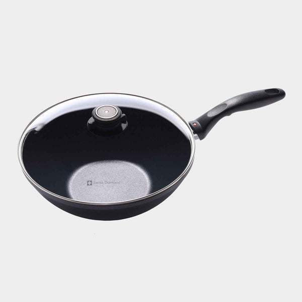 HD Nonstick 11" Wok with Glass Lid | Made in Switzerland