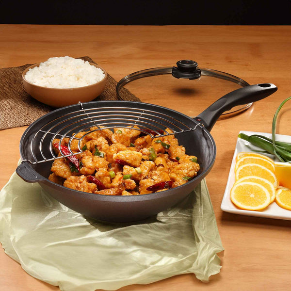 HD Nonstick Wok with Glass Lid | Made in Switzerland