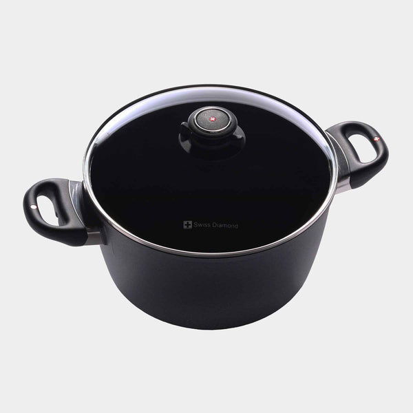 HD Nonstick Stock Pot with Glass Lid | Made in Switzerland