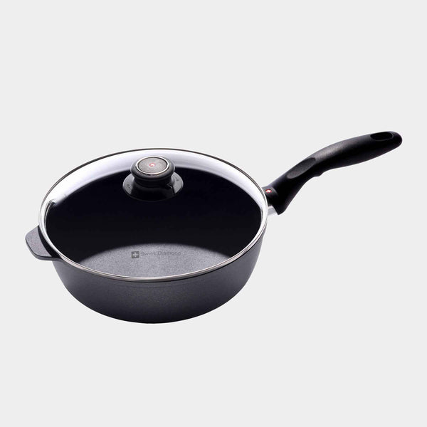 HD Nonstick Saute Pan with Glass Lid - Induction | Made in Switzerland