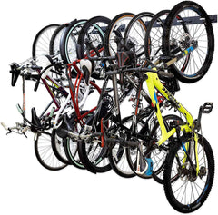 Blackstone Wall Mounted Bike Storage Rack | 8 Bikes | Black