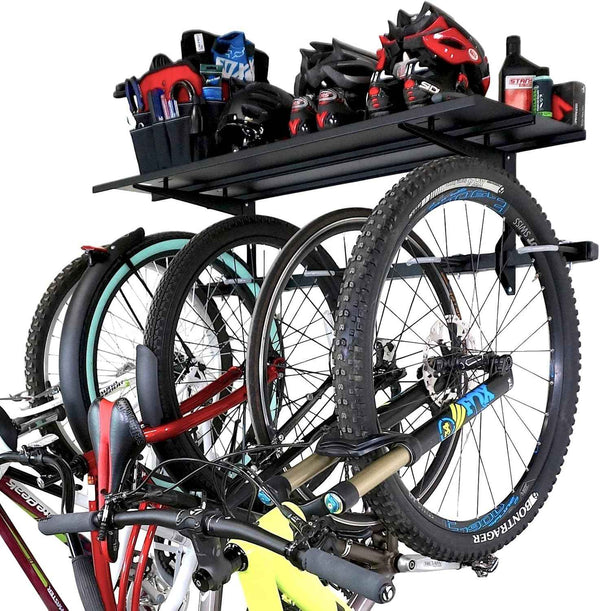 Bike Rack & Shelf | G-Bike Solid Shelf | Holds 5 Bikes