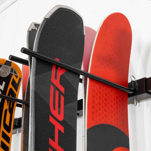 Solitude Ski Solid Shelf | Adjustable Wall Storage System | Holds 10 Pairs of Skis