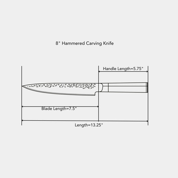 8" Hammered Carving Knife