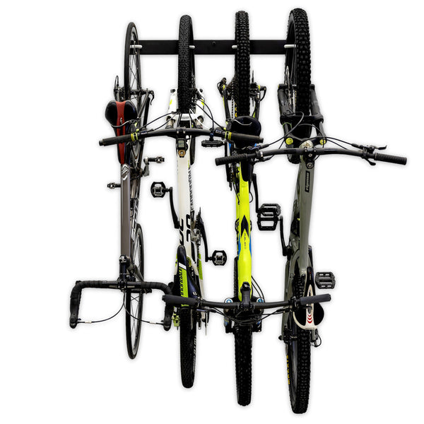 Blackstone Wall Mounted Bike Storage Rack | 4 Bikes | Black