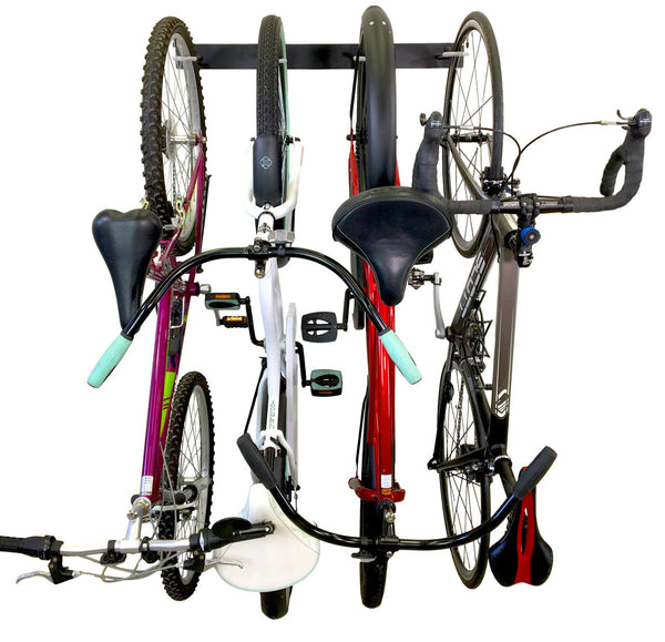Blackstone Wall Mounted Bike Storage Rack | 8 Bikes | Black