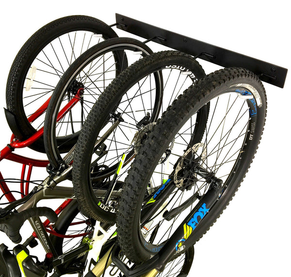 Blackstone Wall Mounted Bike Storage Rack | 8 Bikes | Black