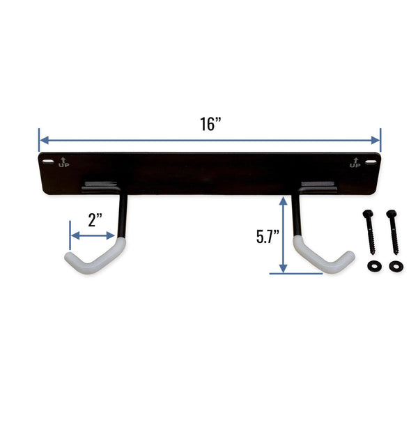 Blackstone Wall Mounted Bike Storage Rack | 2 Bikes | Black