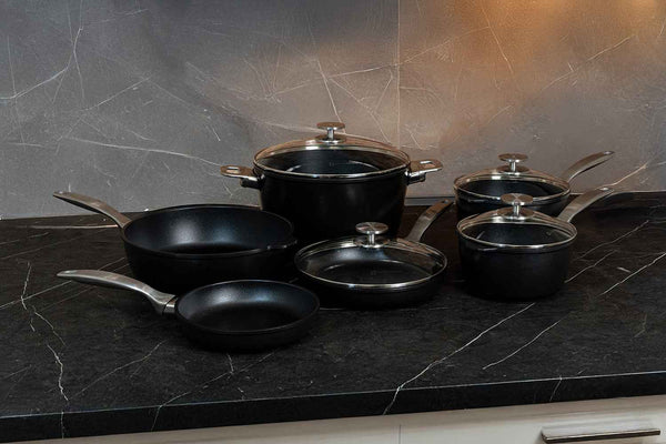 CXD DOU Ceramic Nonstick 10-Piece Set - Complete Kitchen Set | Made in Switzerland