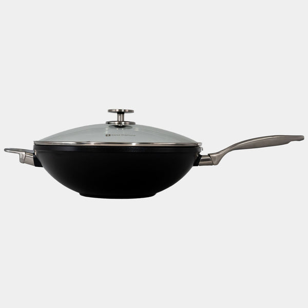 CHD Nonstick 12.5" Wok with Glass Lid | Made in Switzerland