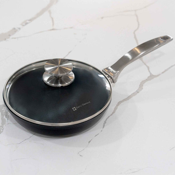 CHD Nonstick Fry Pan with Glass Lid | Made in Switzerland