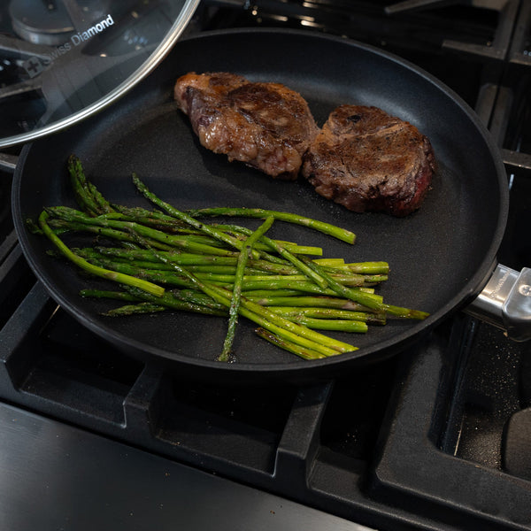 CHD Nonstick Fry Pan with Glass Lid | Made in Switzerland