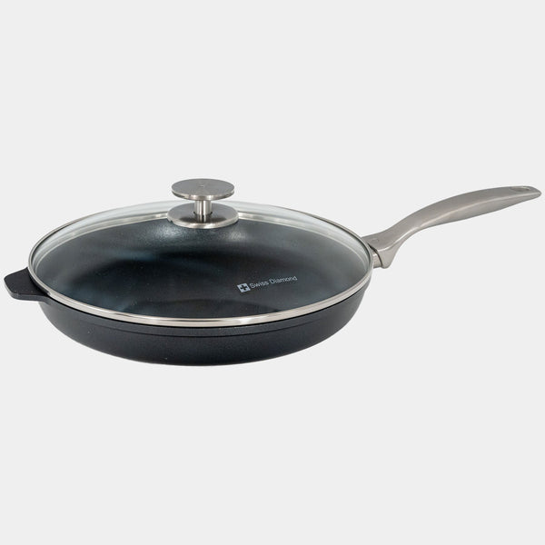 CHD Nonstick Fry Pan with Glass Lid | Made in Switzerland