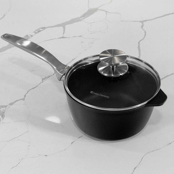 CHD Nonstick Saucepan with Glass Lid | Made in Switzerland