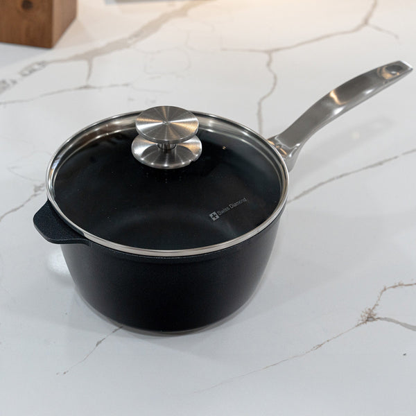 CHD Nonstick Saucepan with Glass Lid | Made in Switzerland