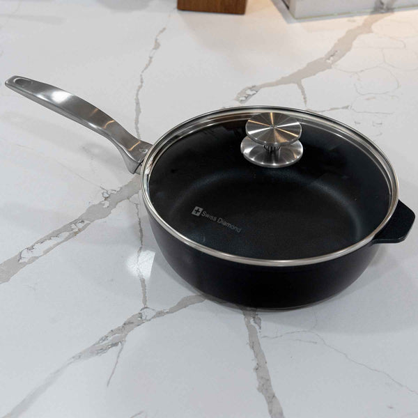 CHD Nonstick Saute Pan with Glass Lid | Made in Switzerland