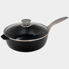 CXD DOU Ceramic Nonstick Saute Pan with Glass Lid | Made in Switzerland