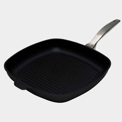 CXD DOU Ceramic Nonstick Square Grill Pan - 11" x 11" (28 cm x 28 cm) | Made in Switzerland