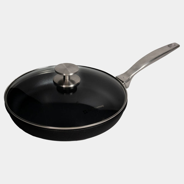 CXD DOU Ceramic Nonstick Fry Pan with Glass Lid | Made in Switzerland