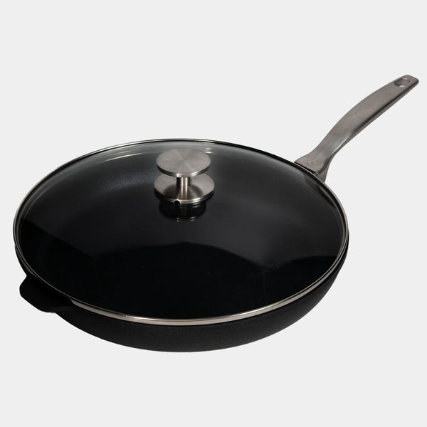 CXD DOU Ceramic Nonstick Fry Pan with Glass Lid | Made in Switzerland