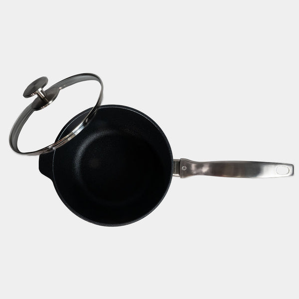 CXD DOU Ceramic Nonstick Saucepan with Glass Lid | Made in Switzerland