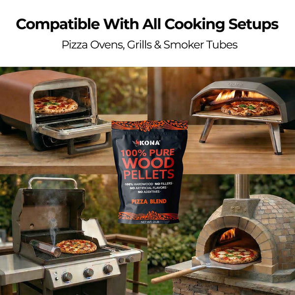 Kona Pizza Oven Blend Wood Smoker Pellets for Ninja Woodfire & Pizza Ovens