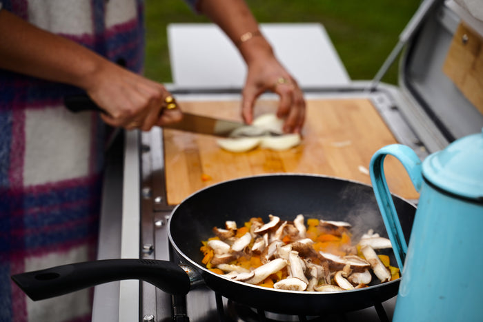 HitchFire Camp Kitchen in use outdoors