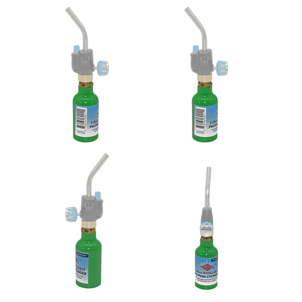 Flame King Eco Friendly 1/4 lb Refillable Mini Propane Tank Cylinder