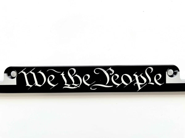 We The People American Flag Billet Aluminum License Plate Frame
