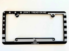 Don’t Tread On Me American Flag Billet Aluminum License Plate Frame