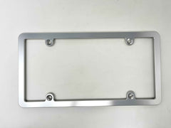 Billet Aluminum License Plate Frame Slim Silver