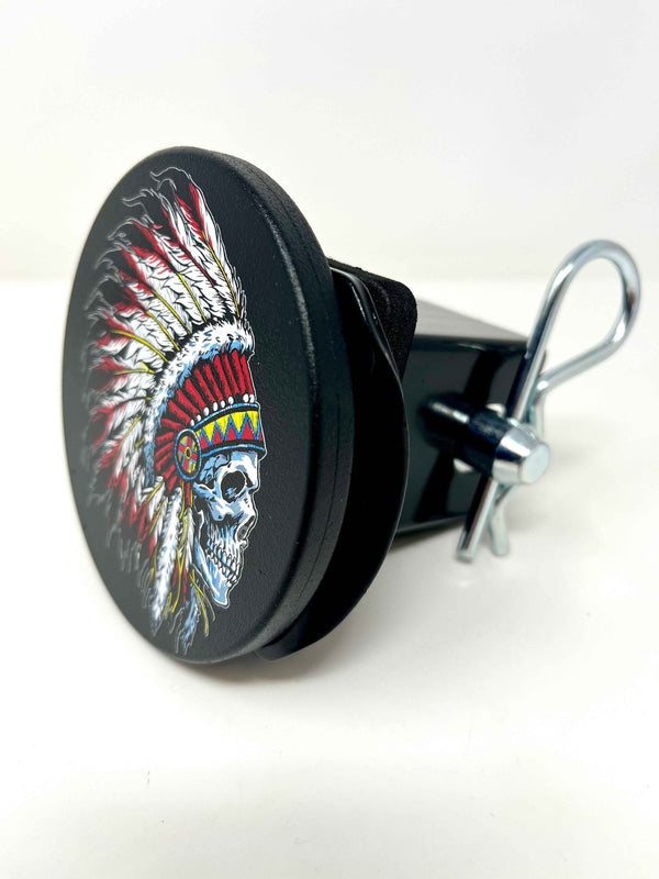 Indian Skull Headdress Hitch Cover