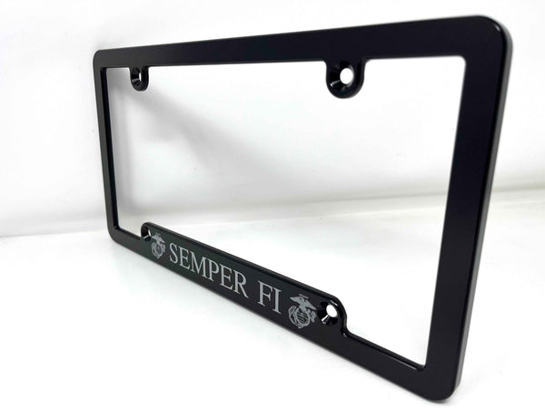 Semper Fi Marine Corps Billet Aluminum License Plate Frame