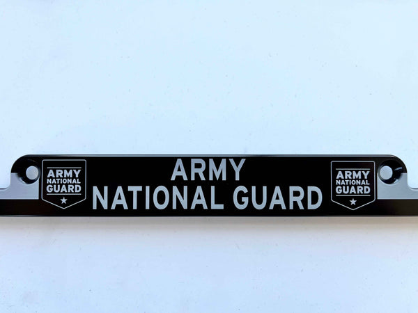 Army National Guard American Flag Billet Aluminum License Plate Frame