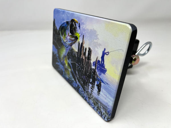 Largemouth Bass Fishing Color Hitch Cover
