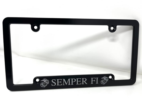 Semper Fi Marine Corps Billet Aluminum License Plate Frame
