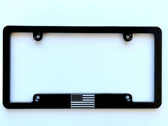 Small American Flag Billet Aluminum License Plate Frame