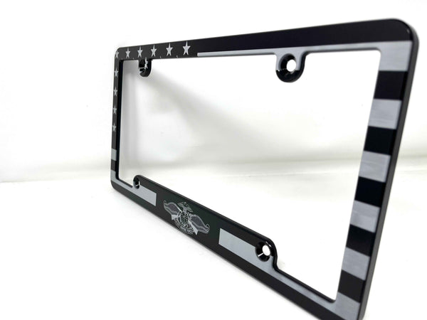 Fleet Marine Force American Flag Billet Aluminum License Plate Frame