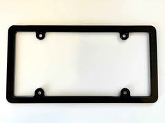 Billet Aluminum License Plate Frame Slim Black Anodized